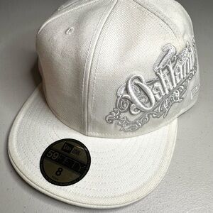 VTG New Era 59FIFTY Oakland Athletics Fitted Hat Cap Retro Script Rare Size 8